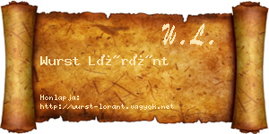 Wurst Lóránt névjegykártya