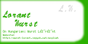 lorant wurst business card